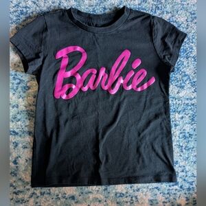 Barbie Kids T-Shirt in Black with Pink Logo